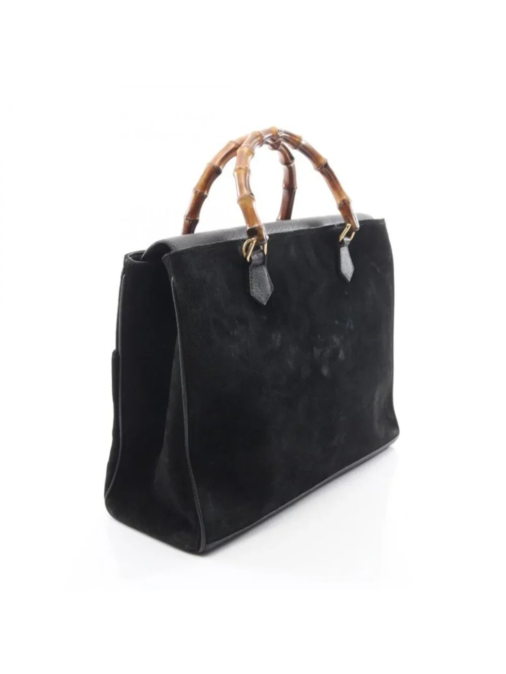 Gucci Bamboo 2-Way 002 125 Black Leather Shoulder